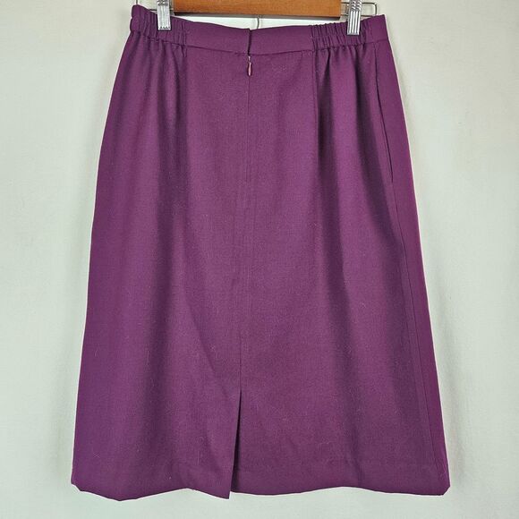 David Brooks 100% wool vintage skirt blazer suit purple black silver, size 10‎ - Picture 7 of 12